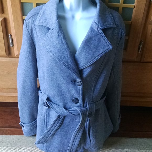 Jou Jou Gray Short Fleece Jacket XL